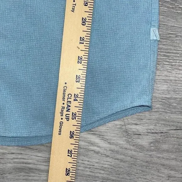 Lululemon Polo Shirt Men’s Small ? Short Sleeve Button Up Blue Collared Stretch - Picture 7 of 7